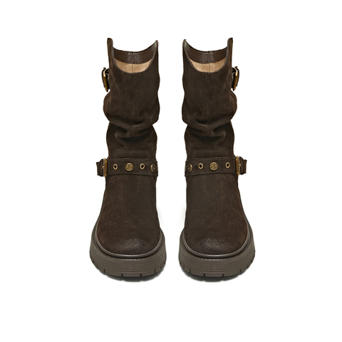 天美意2025冬新款商场同款玩具总动员联名百搭女西部靴CQ965DS5