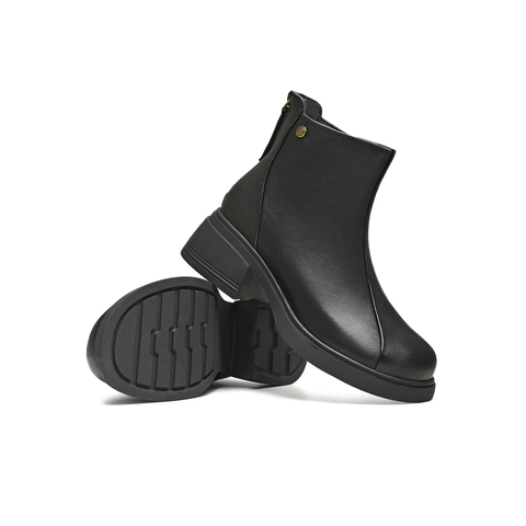 天美意2025冬新款商场同款百搭复古潮流纯色女时装靴BL651DD5