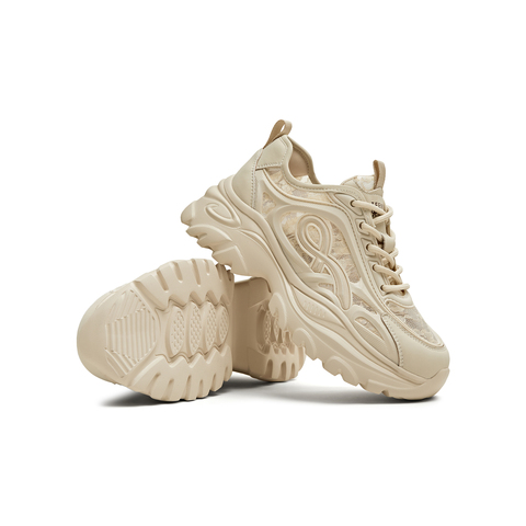 天美意2025夏新款休闲百搭舒适厚底增高透网女老爹鞋KD087BM5