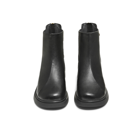 天美意2025冬新款商场同款百搭复古潮流纯色女时装靴BL651DD5