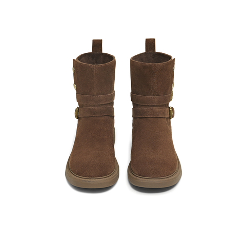 天美意2025冬新款商场同款厚底复古百搭短筒靴女西部靴BL771DZ5