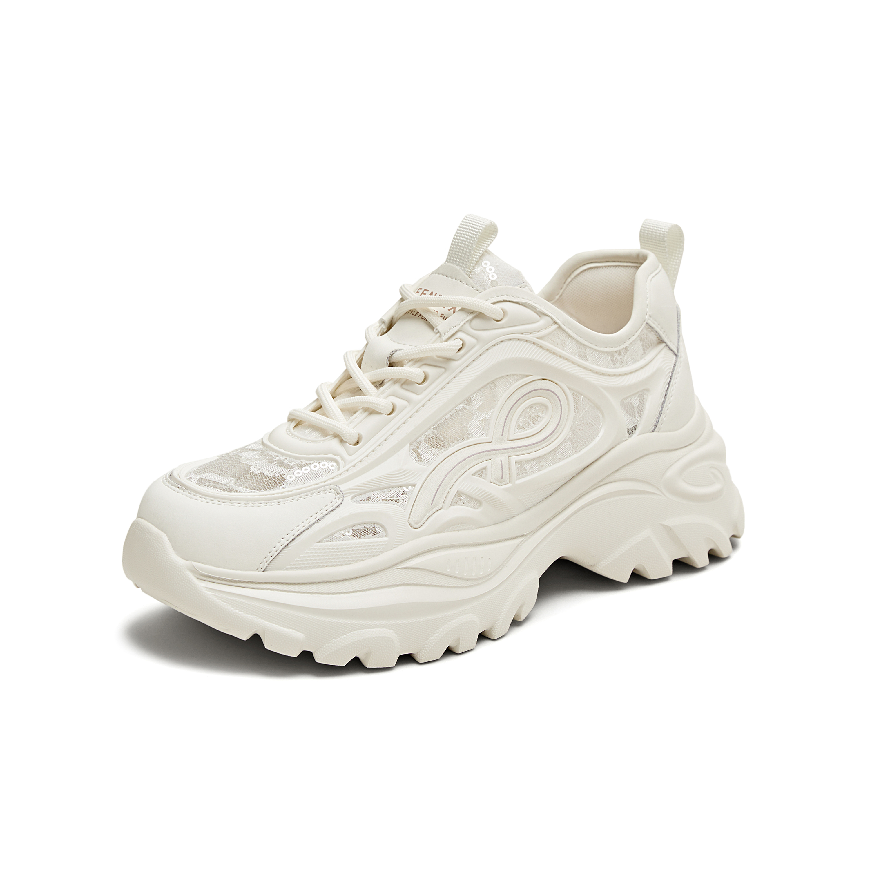 天美意2025夏新款休闲百搭舒适厚底增高透网女老爹鞋KD087BM5