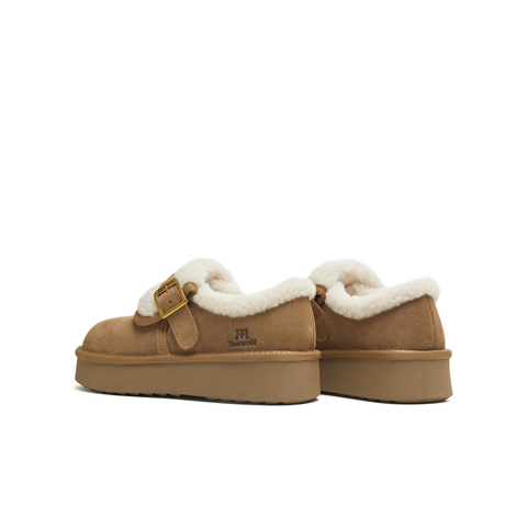 天美意2025冬新款商场同款厚底保暖棉鞋雪地靴女勃肯鞋BM361DM5