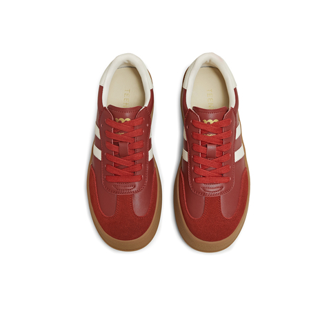 天美意2025冬新款简约休闲德训鞋通勤舒适女休闲鞋KG142DM5