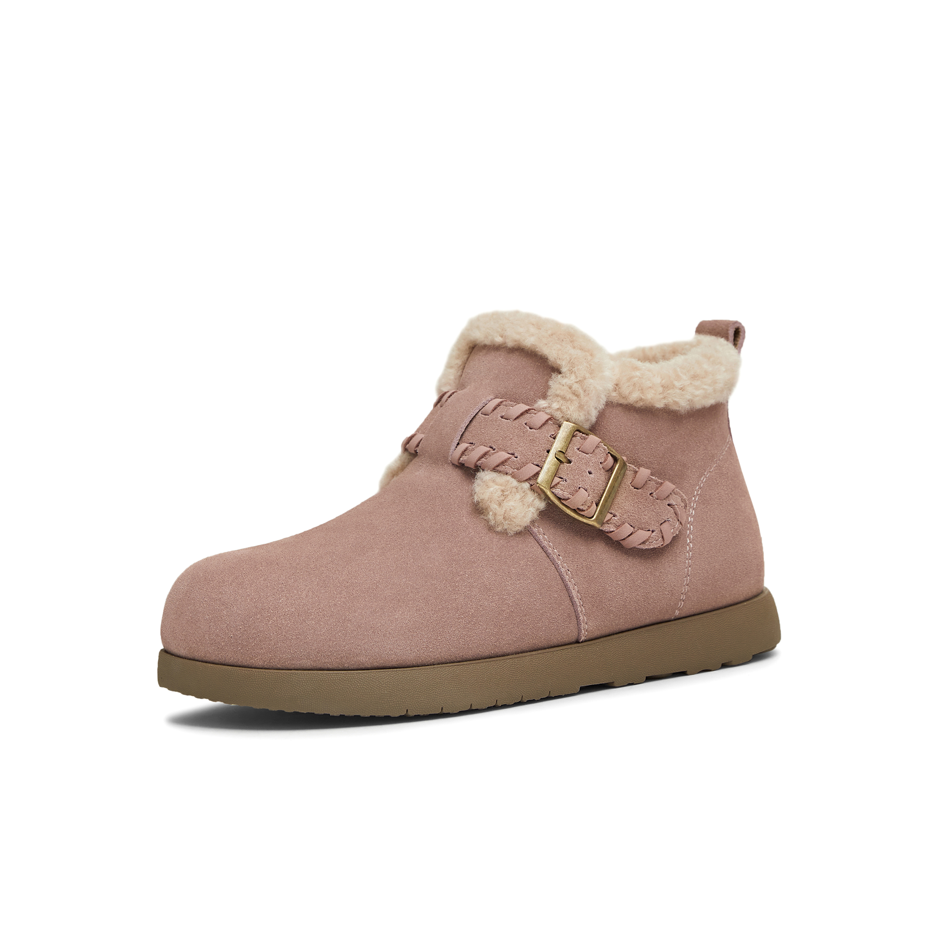 天美意2025冬新款商场同款厚底复古百搭保暖女雪地靴BM111DD5