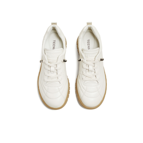 天美意2025秋新款商场同款拼色复古英伦风百搭女牛津鞋CMA35CM5