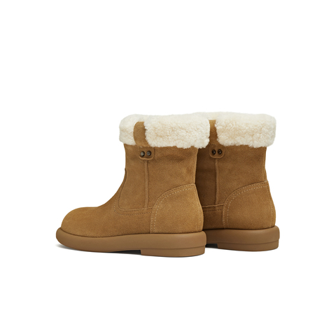 天美意2025冬新款商场同款厚底保暖棉鞋短靴女雪地靴BK213DZ5