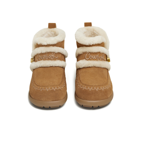 天美意2025冬新款玩具总动员联名短靴毛绒保暖女雪地靴CER42DD5
