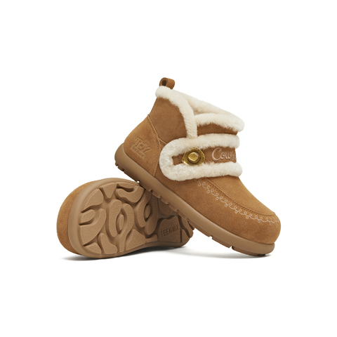 天美意2025冬新款玩具总动员联名短靴毛绒保暖女雪地靴CER42DD5