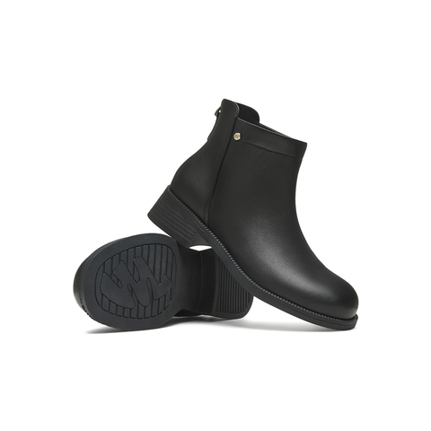 天美意2025冬新款商场同款后拉链厚底百搭复古女时装靴CCH40DD5