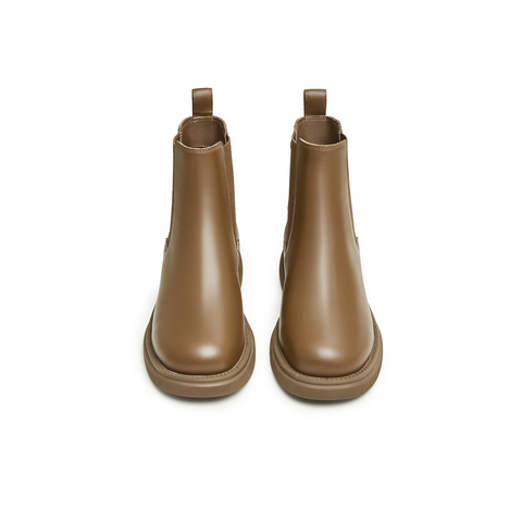 天美意2025冬新款商场同款简约休闲短靴复古女切尔西靴BH231DD5