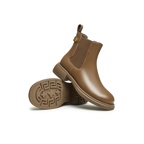 天美意2025冬新款商场同款简约休闲短靴复古女切尔西靴BH231DD5