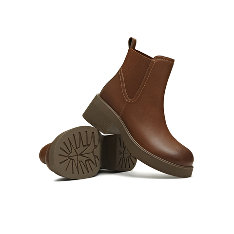 天美意2025冬新款商场同款粗跟休闲经典百搭女切尔西靴BL721DD5