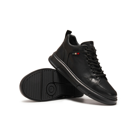 天美意2025冬新款商场同款厚底舒适潮流保暖男工装鞋3XV01DD5