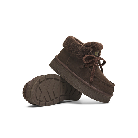 天美意2025冬新款商场同款舒适保暖毛绒单鞋女雪地靴BM281DD5