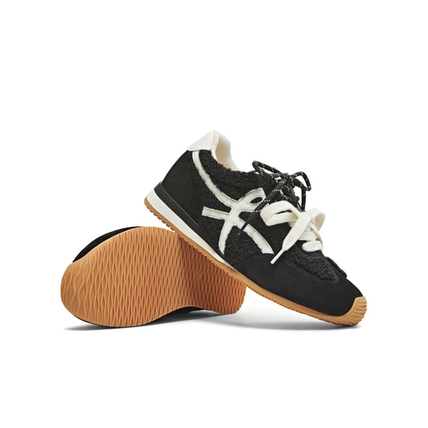 天美意2025冬新款休闲复古百搭内增高德训鞋女阿甘鞋KG096DM5