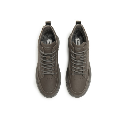 天美意2025冬新款商场同款厚底舒适潮流保暖男工装鞋3XV01DD5