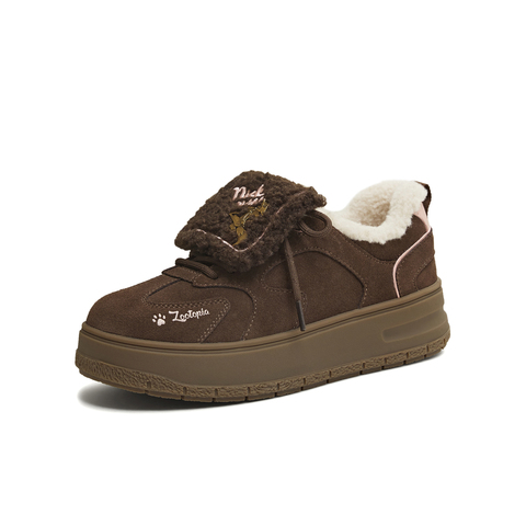 天美意2025冬新款商场同款毛绒保暖阿甘德训鞋女休闲鞋BM371DM5