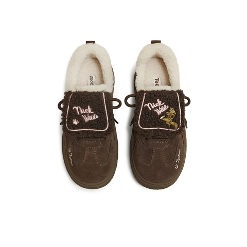 天美意2025冬新款商场同款毛绒保暖阿甘德训鞋女休闲鞋BM371DM5