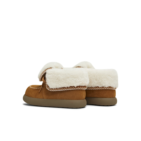 天美意2025冬新款百搭复古保暖舒适毛绒短靴女雪地靴KXD53DD5