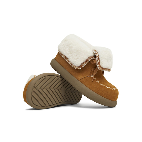 天美意2025冬新款百搭复古保暖舒适毛绒短靴女雪地靴KXD53DD5