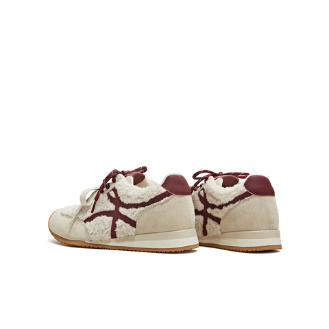 天美意2025冬新款休闲复古百搭内增高德训鞋女阿甘鞋KG096DM5