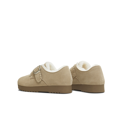 天美意2025冬新款舒适保暖毛绒单鞋一脚蹬百搭女勃肯鞋BJ553DM5