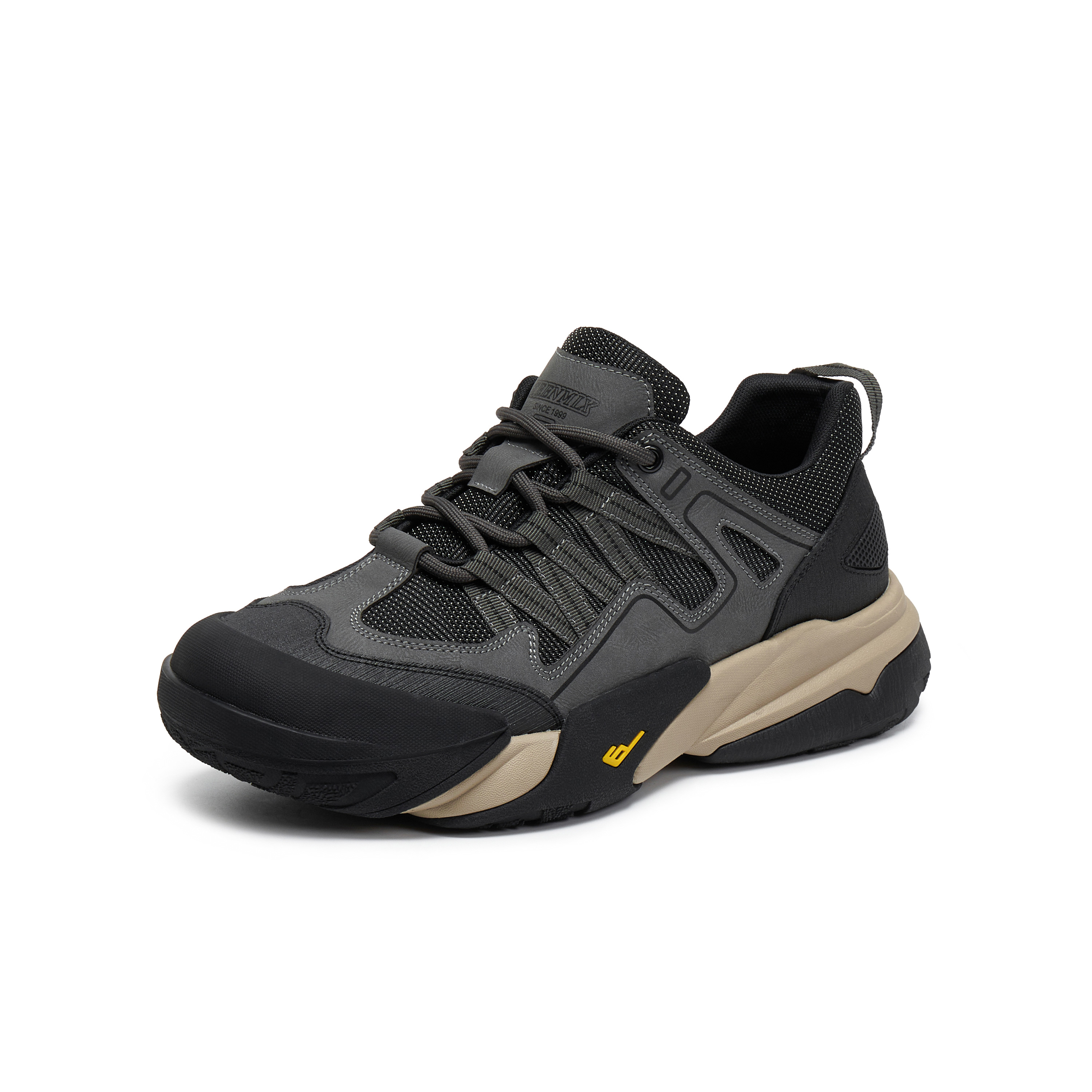 天美意2025冬新款商场同款厚底拼色百搭运动男休闲鞋3XR01DM5