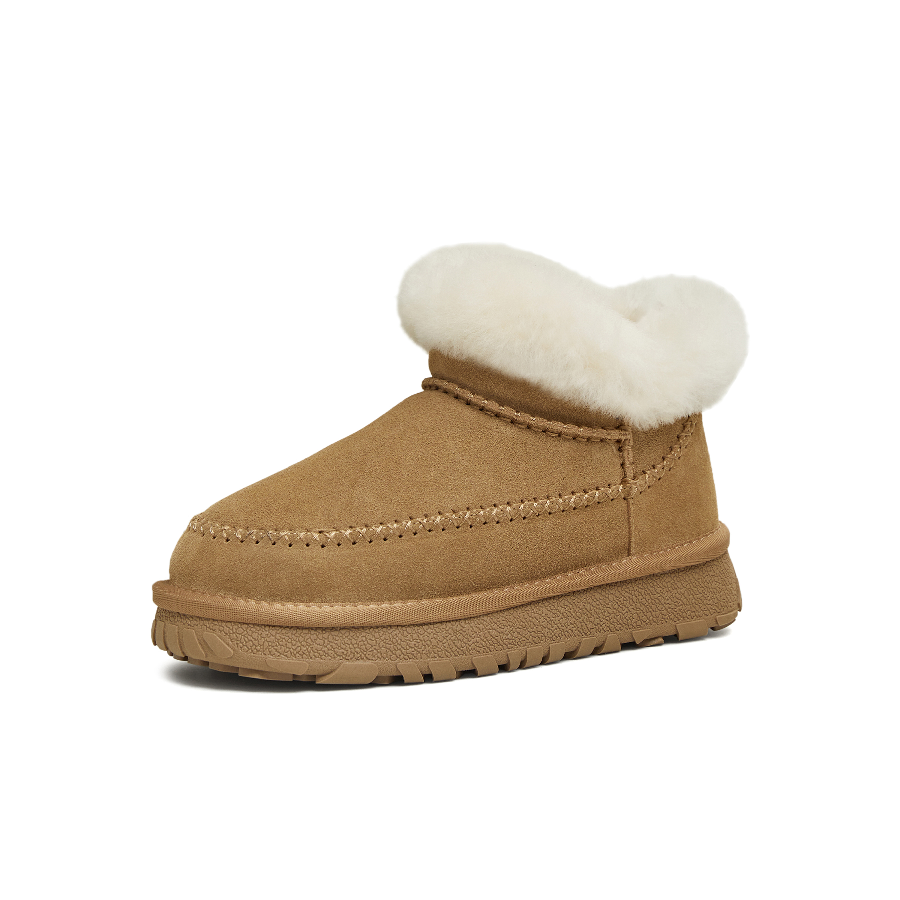 天美意2025冬新款厚底简约加绒雪地靴保暖休闲百搭女靴KXD66DD5