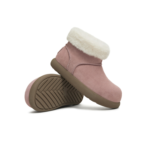 天美意2025冬新款百搭复古保暖舒适毛绒短靴女雪地靴KXD54DD5