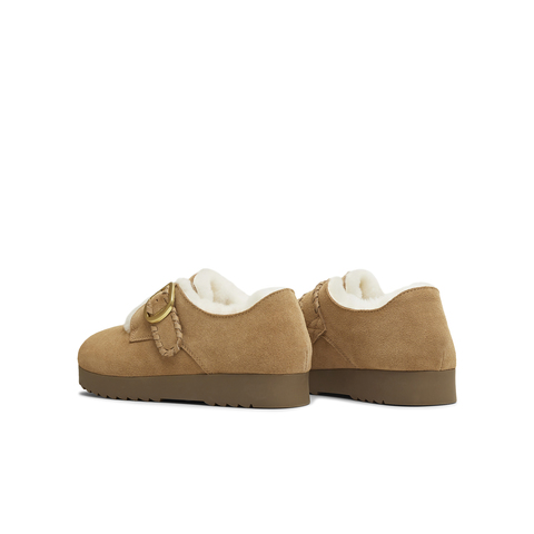 天美意2025冬新款舒适保暖毛绒单鞋一脚蹬百搭女勃肯鞋BJ553DM5