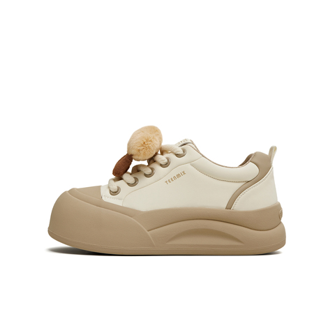 天美意2025冬新款商场同款可爱简约毛绒板鞋女休闲鞋BK472DM5