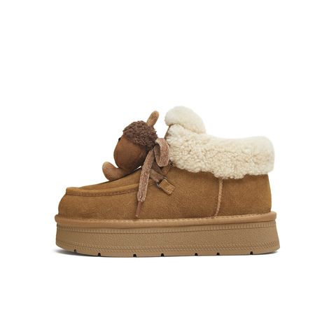 天美意2025冬新款商场同款舒适保暖毛绒单鞋女雪地靴BM281DD5