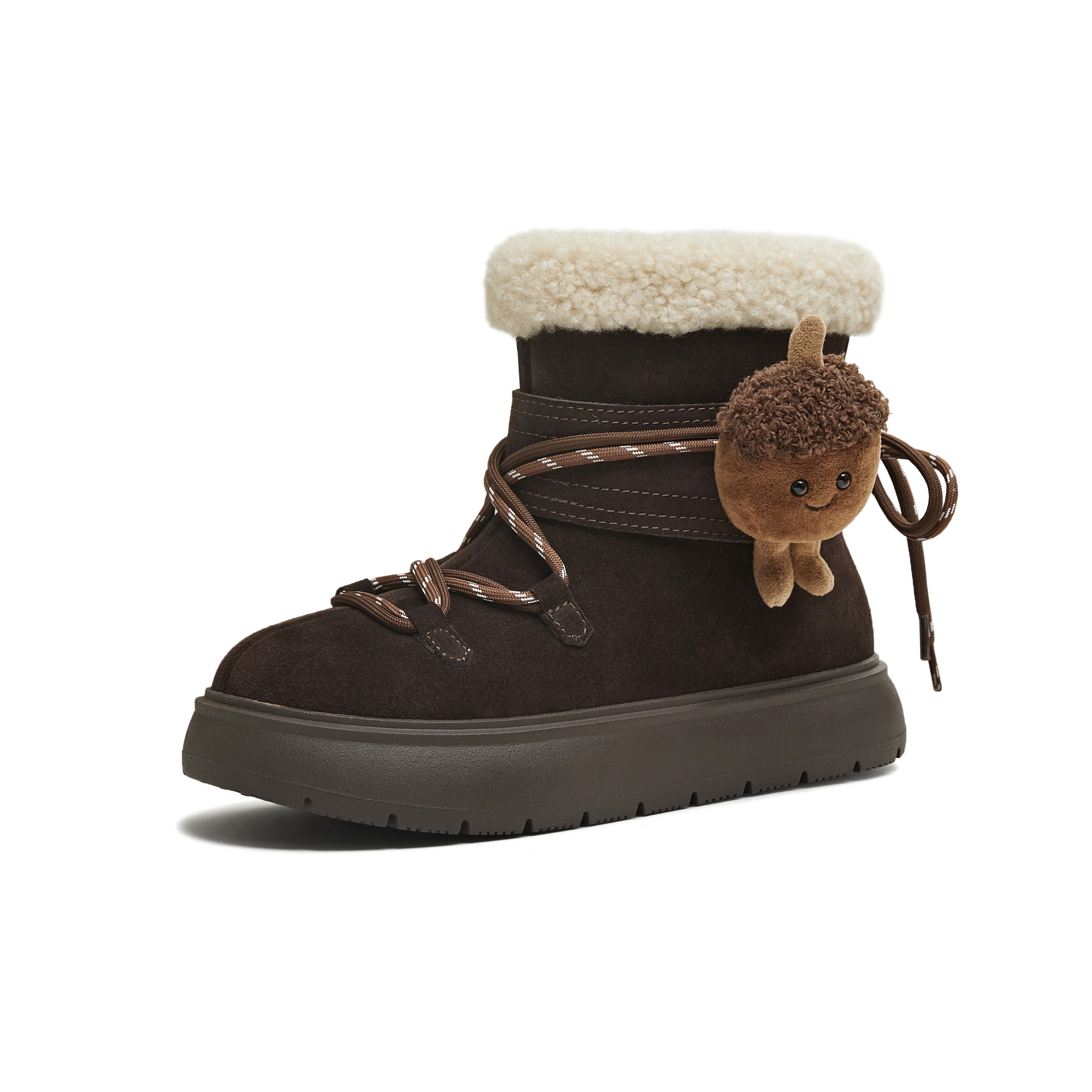 天美意2025冬新款厚底可爱保暖百搭户外女时尚雪地靴KXD60DZ5