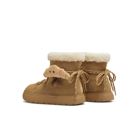 天美意2025冬新款厚底可爱保暖百搭户外女时尚雪地靴KXD60DZ5