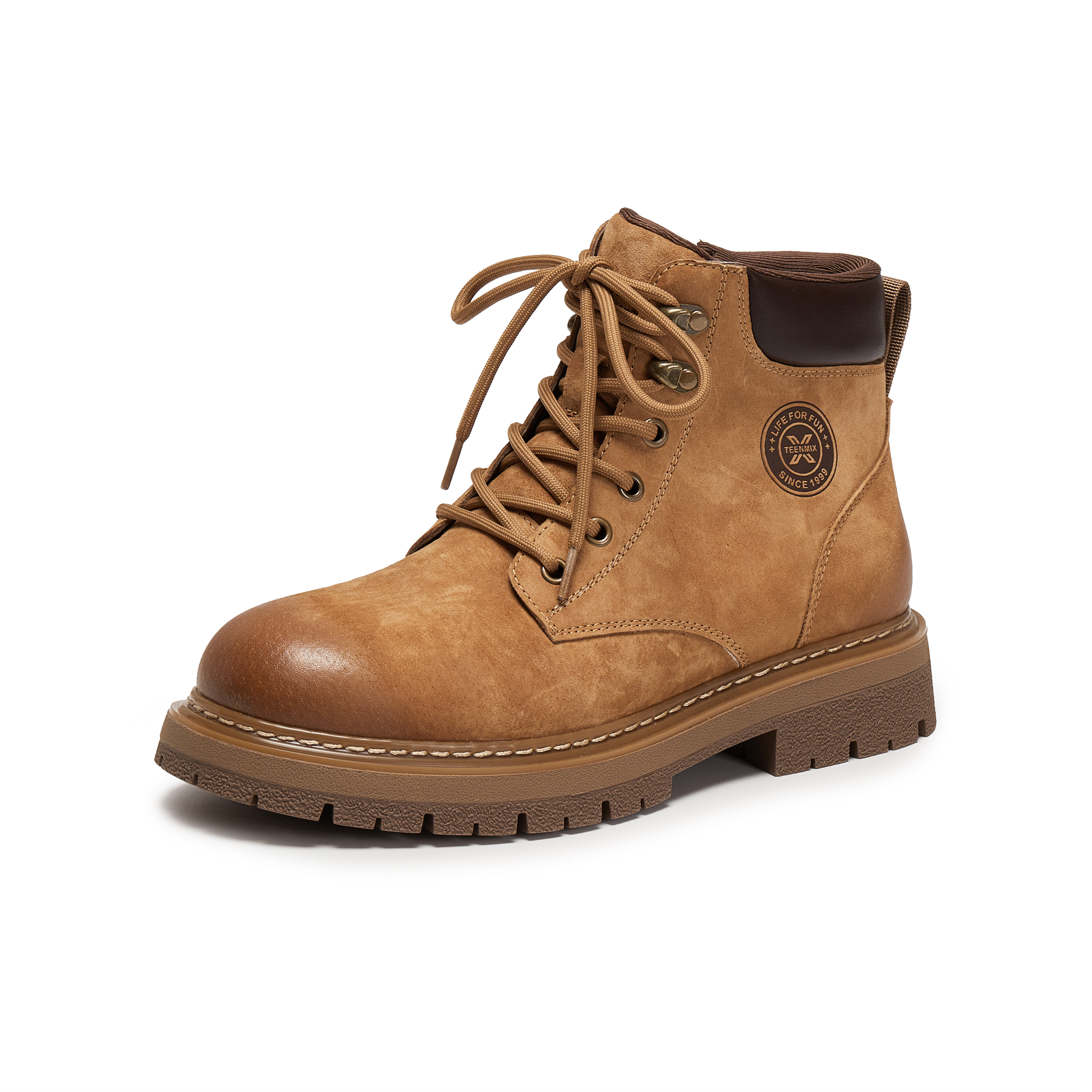 天美意2025冬新款商场同款厚底休闲百搭短靴男马丁靴3XL01DD5