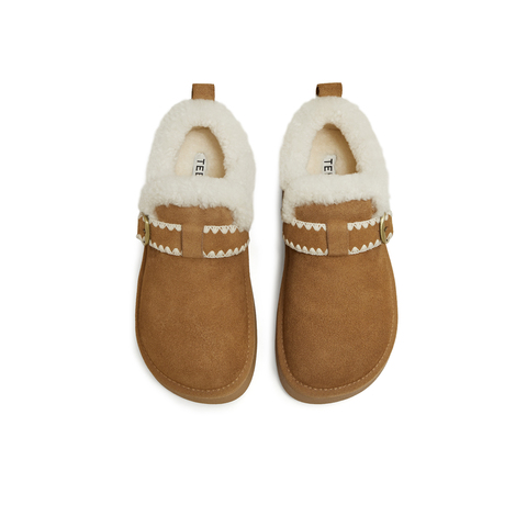 天美意2025冬新款商场同款厚底毛绒保暖百搭女勃肯鞋BM151DM5