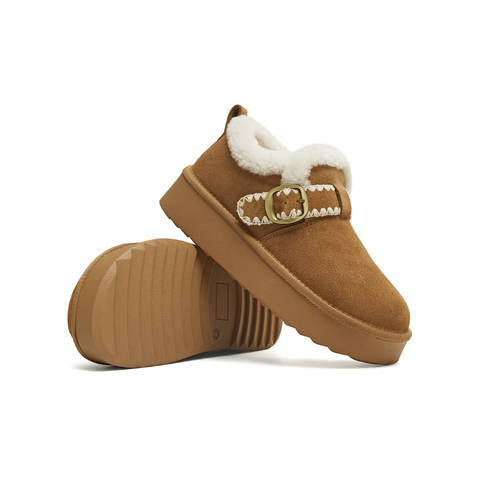 天美意2025冬新款商场同款厚底毛绒保暖百搭女勃肯鞋BM151DM5