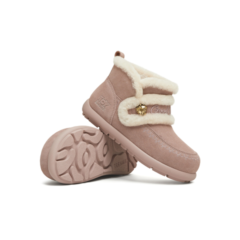 天美意2025冬新款玩具总动员联名短靴毛绒保暖女雪地靴CER42DD5