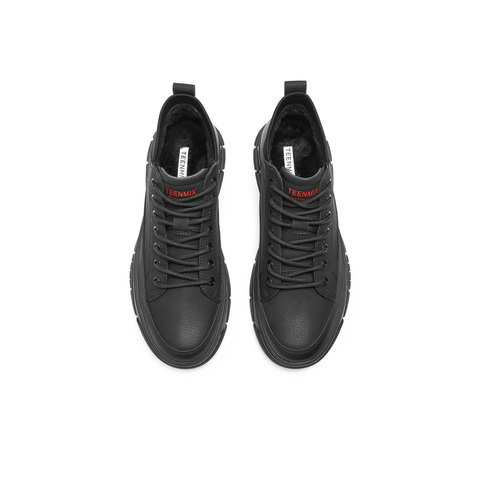 天美意2025冬新款商场同款厚底帅气百搭工装鞋男休闲鞋3XW01DD5