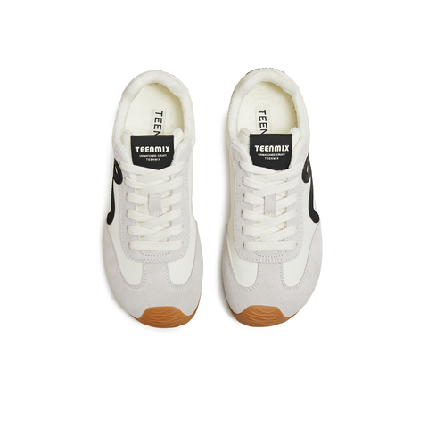 天美意2025冬新款潮流运动休闲百搭复古德训鞋女阿甘鞋KG126DM5