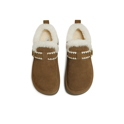 天美意2025冬新款商场同款厚底毛绒保暖百搭女勃肯鞋BM151DM5