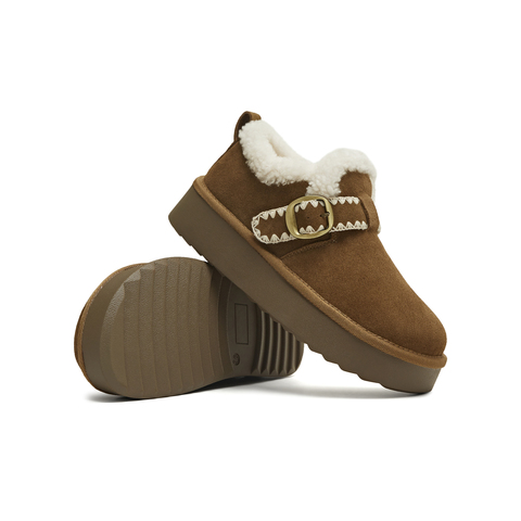 天美意2025冬新款商场同款厚底毛绒保暖百搭女勃肯鞋BM151DM5