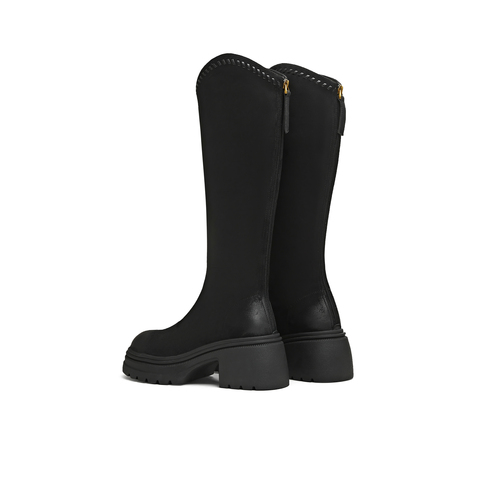 天美意2025冬新款商场同款高直筒显瘦百搭厚底女骑士靴BL641DG5