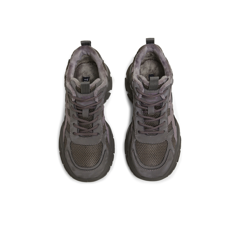 天美意2025冬新款厚底休闲百搭系带运动户外女老爹鞋KD130DD5