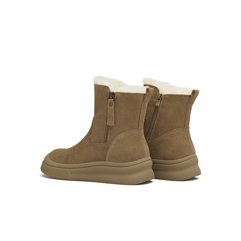 天美意2025冬新款厚底休闲百搭雪地靴保暖女短靴KXD75DZ5