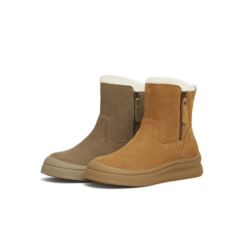 天美意2025冬新款厚底休闲百搭雪地靴保暖女短靴KXD75DZ5