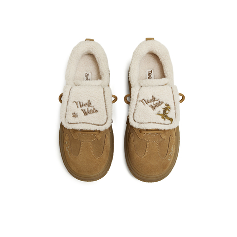 天美意2025冬新款商场同款毛绒保暖阿甘德训鞋女休闲鞋BM371DM5