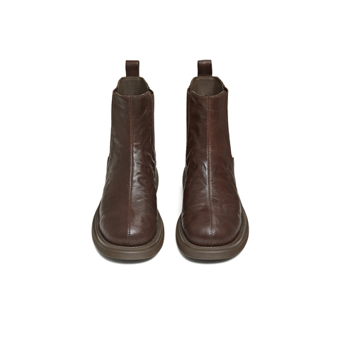 天美意2025冬新款厚底英伦复古百搭短靴女切尔西靴KQX22DD5