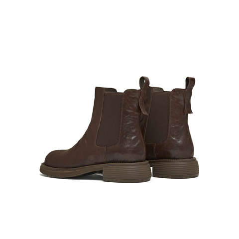 天美意2025冬新款厚底英伦复古百搭短靴女切尔西靴KQX22DD5